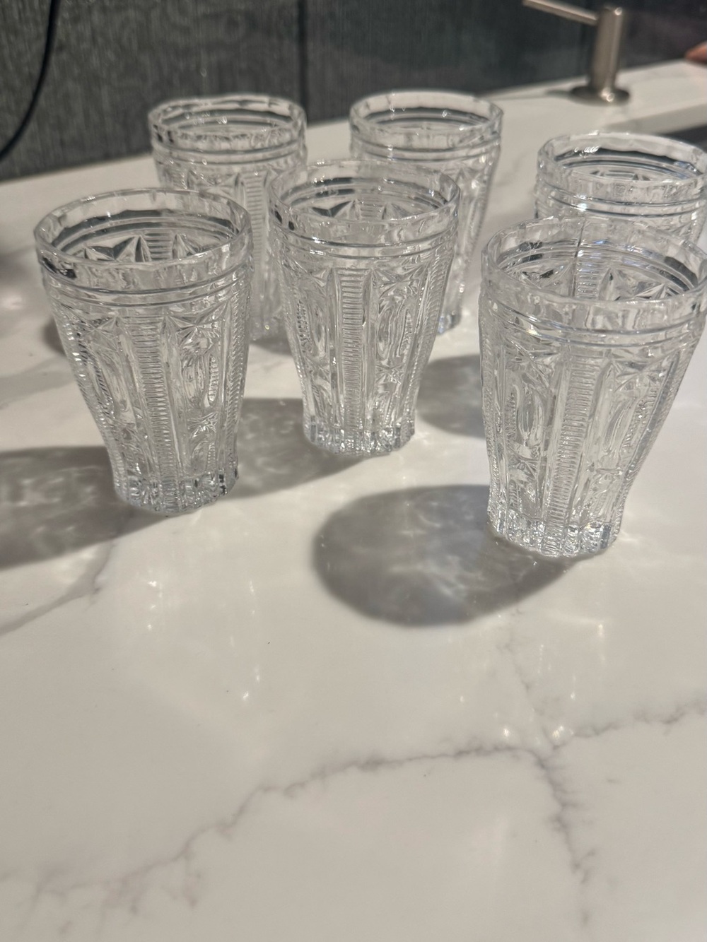 Clear crystal Glass Tumbler Set - 6 Pack